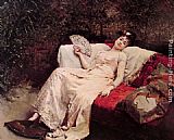 Reclining Canvas Paintings - Reclining Lady
